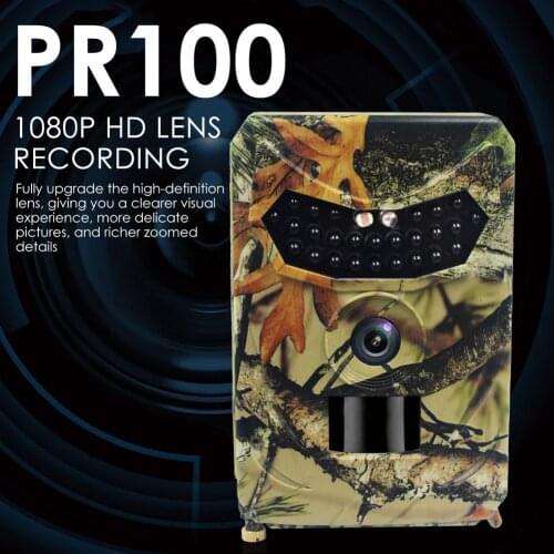 Outdoor Hunting Trail Camera 16MP 1080P/30FPS Animal Detector Cameras HD IP56 Waterproof Monitoring Infrared Cam 32G TF Card