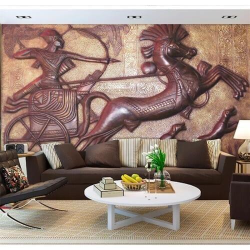 Mural papel de parede para quarto Custom wallpaper 3D ancient Egyptian pharaoh mural backdrop papel parede wallpapers