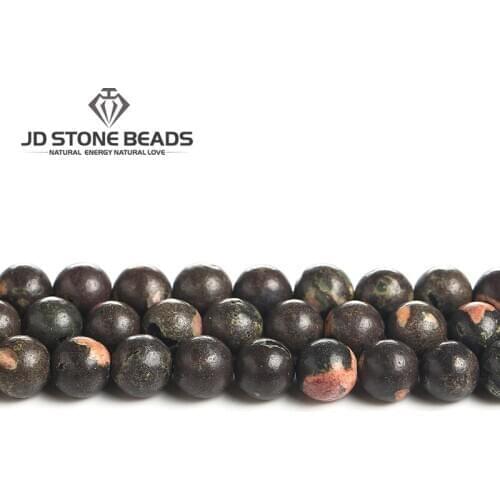 Natural Stone Plum Blossom Jade Round Loose Beads For Jewelry Making 4 6 8 10 mm DIY Bracelet Accessories