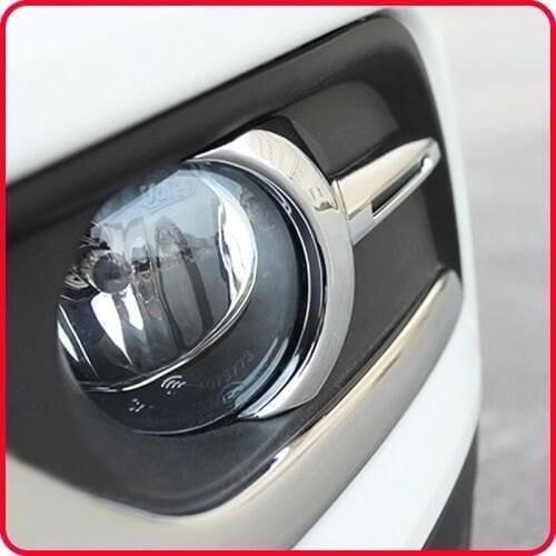 A Little Change 2Pcs/Set ABS Chrome Front Fog Light Lamp Cover Bezel Trim for Renault Koleos 2017 2018 for Samsung QM6 2017 2018