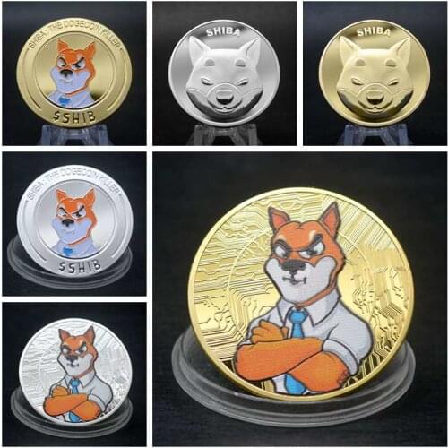 2021 New Metal Gold Plated Physical SHIBA SHIB Token Coin Souvenir Commemorative Coins Collectible Coins