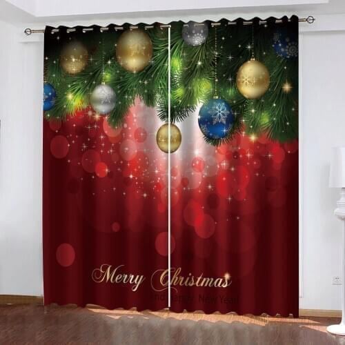 New christmas curtains Beautiful Photo Fashion Customized 3D Curtains Decoration curtains