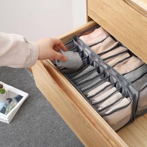 Container Boxes Travel Wardrobe Drawer Underwear Bra Divider Closet Foldable Socks Bra Storage Box Home Storage Organizer