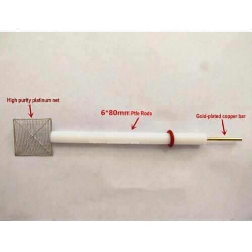 10*10 Platinum Mesh Electrode Platinum Plate Platinum Wire Platinum Electrode PTFE Jacket Purity 99.99