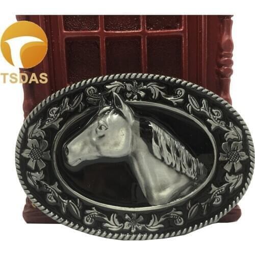 Zinc Alloy Belt Buckle with High Quality Metal Horse Buckle Popular Design Nice Gift Suitable for 4cm Belt