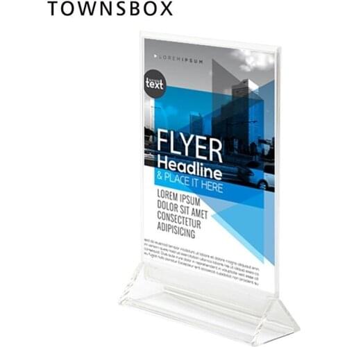 Frame A5 Photo Acrylic Picture Frames Cover Desk Sign Menu Card Holder Table Advertising Poster Display Stand Signage Rack