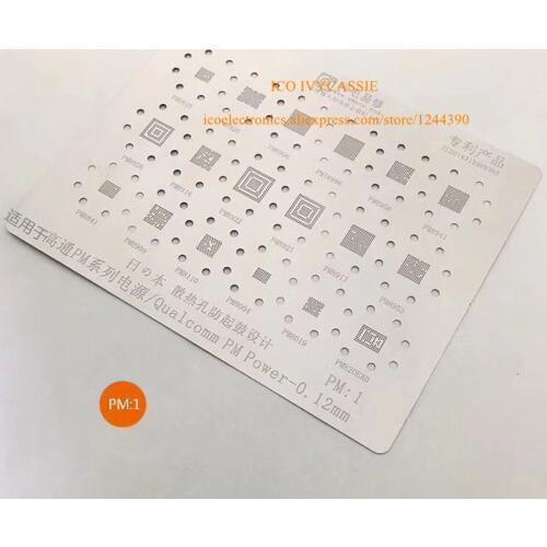 For PM8841 PM8909 PM8019 PM8018 PM8953 PM8926 PM8996 PM8058 PM8916 PM8921 BGA Stencil Direct Heating Template 0.12mm Thickness