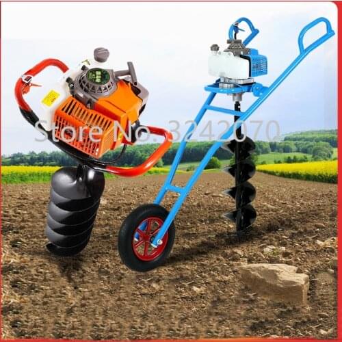Earth auger, digging machine, high-power gasoline, agricultural fertilization, orchard planting, piling, planting, drilling mach