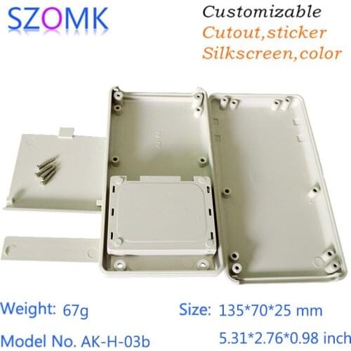 Szomk new plastic enclosure for 3x AA battery holder instrument enclosure (4 pcs) 135*70*25mm diy plastic equipment case