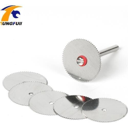 Tungfull 10pcs Dremel Mini Circular Saw Disc Abrasive Hss Blades Tool Cutting Wheel Wood Carving Tools Rotary Cut Off Tool