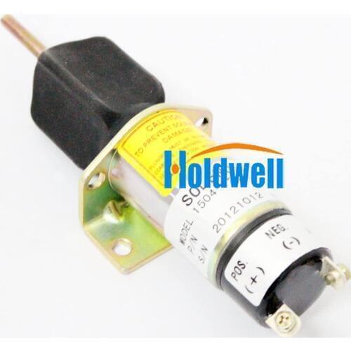 Holdwell Fuel Shutoff Shutdown Stop Solenoid 1504-12C2U1B1S1 for Kubota DF-750 Choke Solenoid