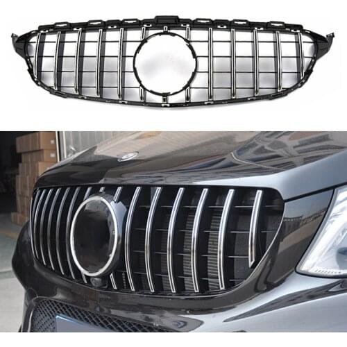 W205 C Class GT Style Grille Grill Sport With Camera Hole For Mercedes Benz W205 C180 C200 C250 C300 C350 2015-2018 Front Grills