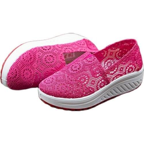 Tennis Shoes For Women Breathable Sneakers 2021 Autumn Sports Comfy Wedge Jogging Trainers Female Soft Zapatos De Mujer Cheap