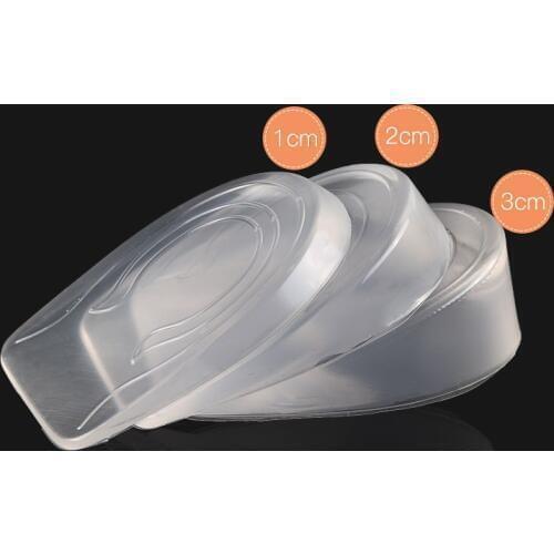 1Pair Silicone Gel Heightening Shoe Pad Men Women Foot Care Protector Insoles Elastic Cushion Arch Support Insert Heel Pads