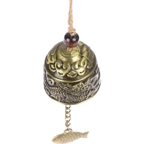 1pc Dragon/Fish Feng Shui Bell Blessing Good Luck Fortune Hanging Wind Chime Decorative pendant Decoration Crafts