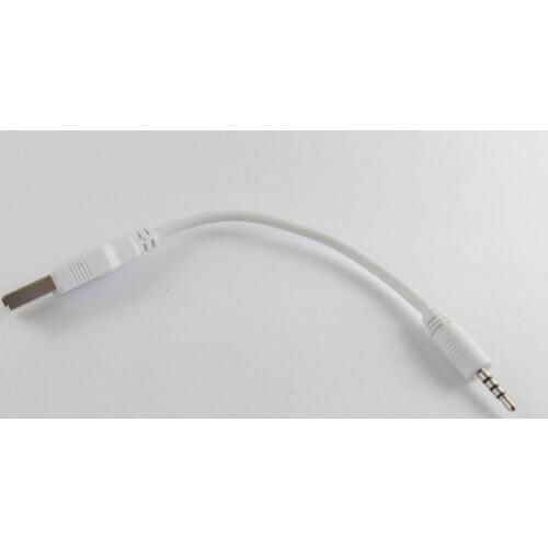 1pcs USB A Male To 2.5mm Male Jack Plug Audio Data Cable For iPod MP3 MP4 White 17cm