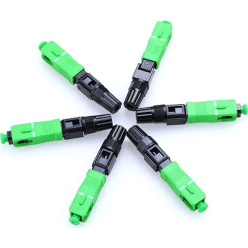 100pcs Telecom SC APC cold joint fiber optic quick connector cold joint cold joint pre-embedded attenuation about 0.3db
