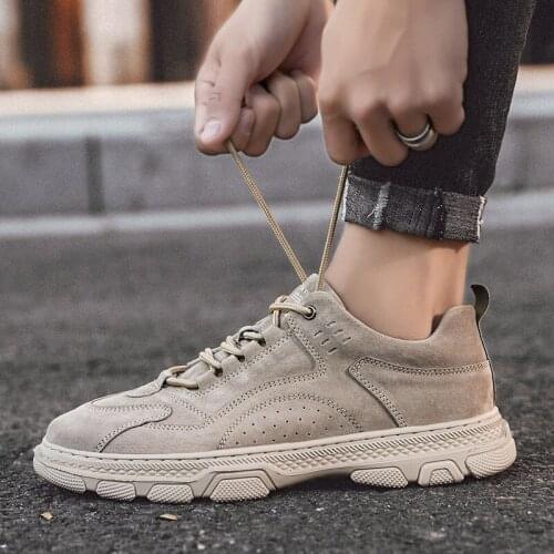 2021 New Stylish outdoor sports shoes mens casual shoes lace-up lightweight shoes comfortable breathable walking shoes