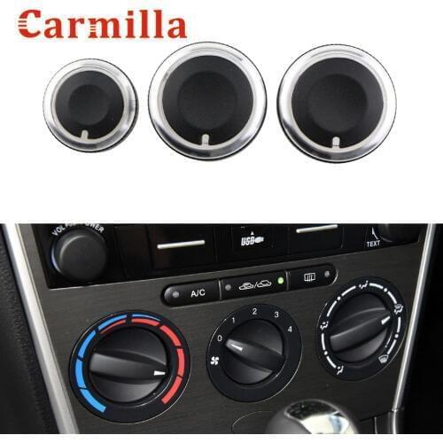 3Pcs/set Aluminum Alloy Air Conditioning Knobs Switch Knobs Heater Climate Control Buttons for Mazda 6 2006 - 2015 Ac Knob Parts
