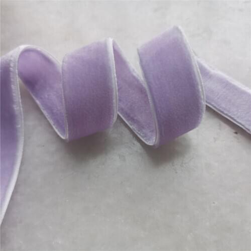 5yards Lt purple Nylon Double Sided Velvet Ribbon,velour Ribbon Webbing Diy Accessories