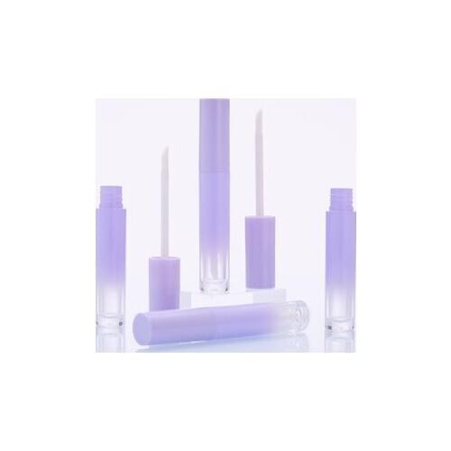 5ml ABS Purple Gradient Lip Glaze Tube DIY Long Lipgloss Lip Oil Wand Tube Mascara Brush Containers Lipstick Lip Balm Bottle