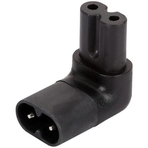 C7-C8 Up&Down Bend Power Adapter IEC320 C7 To IEC320 C8 Connector Converter Male To Female Socket Chassis Server Conversion Plug