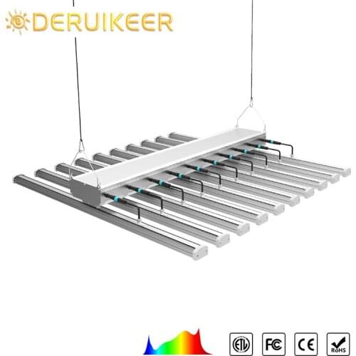 Deruikeer Led Grow Light 10bars 800W Samsung LM301h Full Spectrum 660nm White And Red High PPFD For Greenhouse Veg Flower