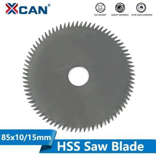 XCAN 1pc 85mm Bore 10/15mm 80Teeth Electric HSS Mini Circular Saw Blade Power Tools Accessories Wood/Metal Cutting Disc
