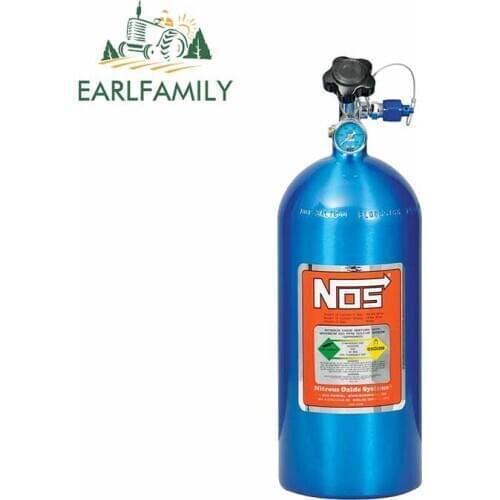 EARLFAMILY 13cm x 4.4cm for NOS Bottle Nitrous Car Stickers Truck Decal Bumper Window DIY Personality Creative Fashion JDM Decor