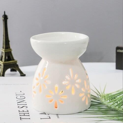 HOT Ceramic Candle Holder Essential Oil Burner Diffuser Aromatherapy Incense Lamps Porcelain Home Living Room Decors