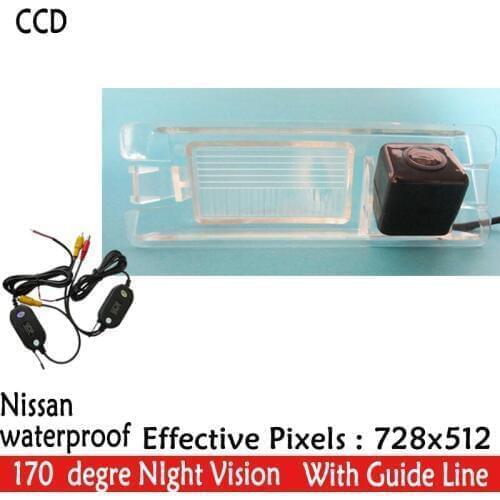 WIFI camera HD Night Vision Car Rear View Camera CCD wire wireless car parking Camera for Nissan March Renault Logan Sandero