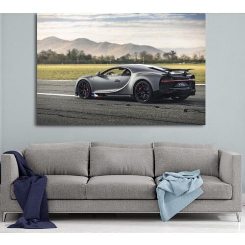 Bugattis Chiron Sport Les Legendes du Ciel Supercar Wallpaper Canvas Paintings Posters Wall Art Prints for Living Room Decor