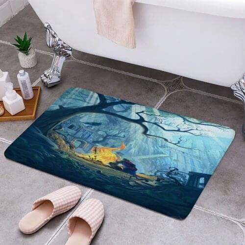 Firelink Shrine 3D Print Doormats Rectangle Non-Slip DoorMat Bedroom Kitchen Entrance Print Door rugs Dropshipping