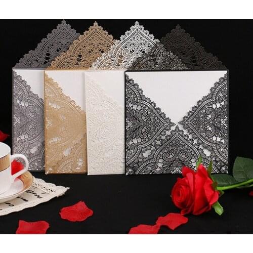 Beautiful Square invitation Cards For Wedding Mariage Anniversaire Invitations Thank You Cards Party Favors