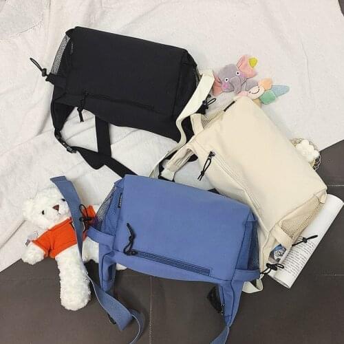 Fashion Women Bag Large-capacity Waterproof Messenger Bag Trend Solid Color Nylon School Bags For Girls Travel Backpacks Mochila