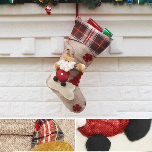 Cartoon Candy Party Supplies Home Hanging Christmas Stocking Cute Small Gift Bag Soft Kids Tree Decoration Pendant Ornaments