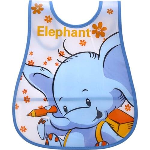 Toddler Boys Girls Sleeveless Feeding Apron Waterproof Baby Bibs For Infant Cartoon Animals Child Kids Bib Toddler Apron Bib L3