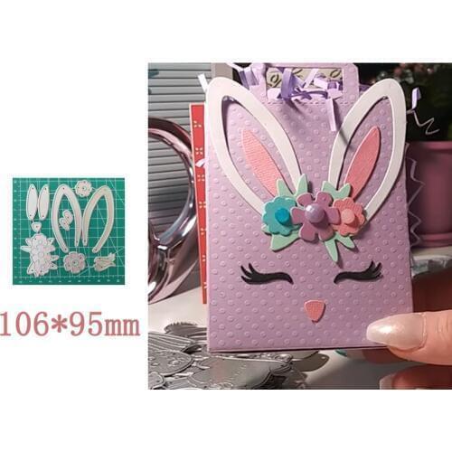 2020 New Bunny Metal Cutting Dies Scrapbooking Tag Brithday Cut Die Die Cuts For Paper Crafting