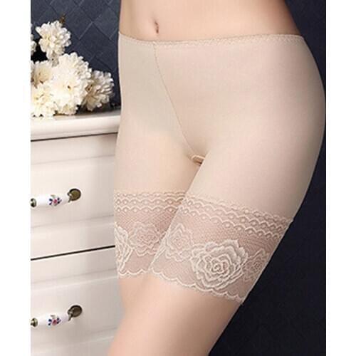 2020 New Women Safety Pants Soft And Comfortable Boxer Shorts High Waist Lace Panties Polyester Seamless Breathable Female