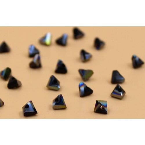 Wholesale 6mm 100pcs Triangle Austria Crystal Beads For Jewelry Making DIY Handmade Bracelet