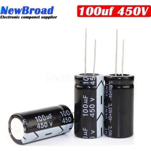10PCS Original aluminum electrolytic capacitor 100UF 10V 16V 25V 35V 50V 63V 100V 200V 250V 400V 450V multi specification 100F