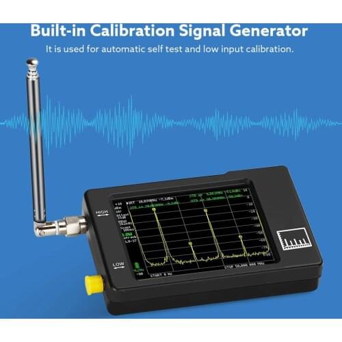 TinySA 2.8inch Handheld Tiny Spectrum Analyzer Touch Screen Portable Frequency Analyzer 0.1MHz~ 960MHz Audio Spectrum Analyzers