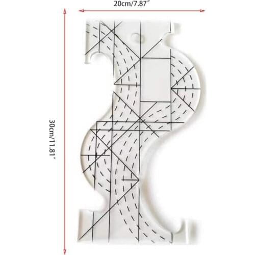 K1KA Practical Ruler Multifunctional Irregular Sewing Patchwork Ruler Tailor Ruler Clothing Fashion Ruler Useful