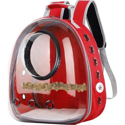 Parrot Carrier Backpack Travel Cage Birds Breathable Transparent Space Capsule New 2020