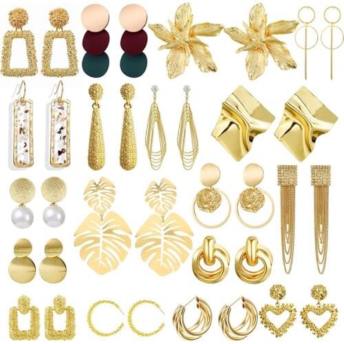 Женские золотые серьги SLLINK China At AliExpress