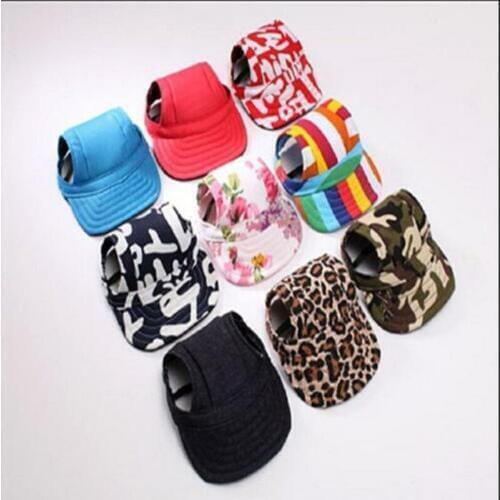 Dog Hat Summer Shade Puppy Hats Cat Hat Visor Cap With Ear Holes Pet Products Outdoor Accessories Sun Hat