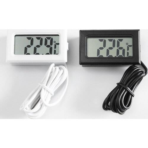 Mini LCD Digital Thermometer Hygrometer Temperature Indoor Convenient Temperature Sensor Humidity Meter Gauge Instruments Cable