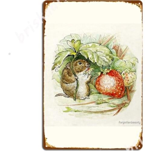 Timmy Willie Mouse - Beatrix Potter Metal Signs pub create Kitchen Plaques Tin sign Posters