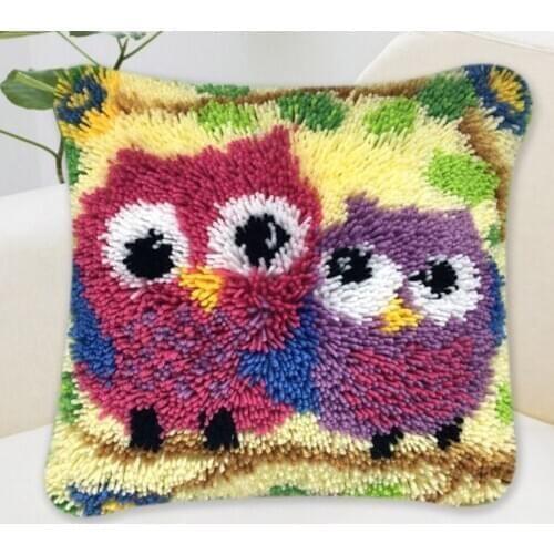 Latch HookKit Supplies Animal Latch Hook Kits Pillow Cushion Making Package for Women Men