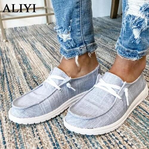 Womens Casual Shoes 2021 Autumn New Lace Up Slip On Ladies Flat Loafers Sport Walking Female Vulcanized Shoes